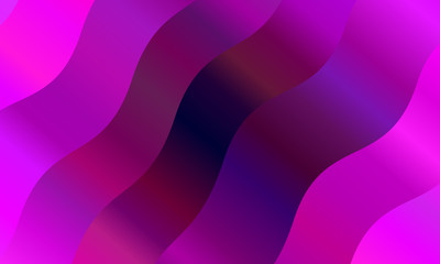 Vibrant gradient. Colorful geometric background. Wavy pattern. Fluid shapes composition. Minimal design. Vector illustration