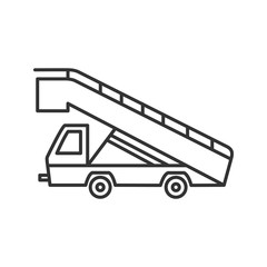 Stair truck linear icon