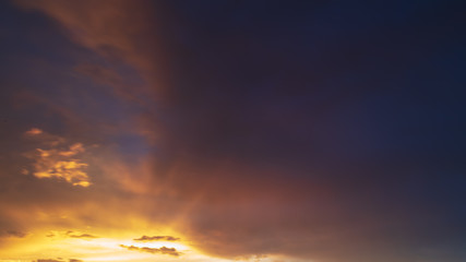 Clouds in the sky at sunset as background