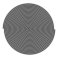 Spiral icon black color illustration flat style simple image