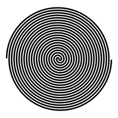 Obraz premium Spirala ikona kolor czarny ilustracja płaski obraz prosty