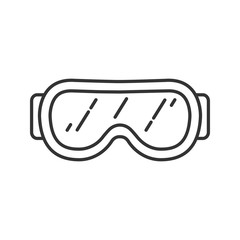 Ski goggles linear icon