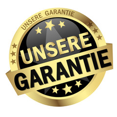 Button with banner Unsere Garantie