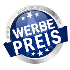 Button with banner Werbepreis