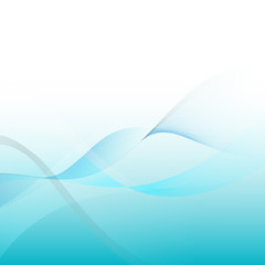 Abstract  blue wavy flow curve wallpaper background.