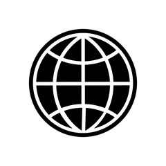 Obraz premium Globe icon, earth planet - global world, global sign - map isolated