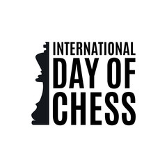 20th of July - international day of chess concept. beginning of a chess game on the old Board