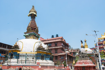 Fototapeta premium Swayambhunath stupa or popularly known as the monkey temple in Nepal
