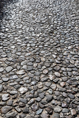 Paved area with natural stone