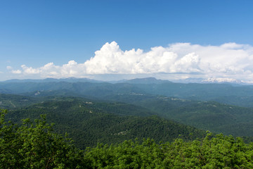 View from the observation deck of mount Ahun Sochi