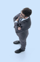 Fototapeta premium confident businessman. Top view and side view.