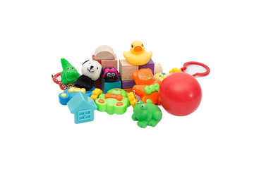 Children’s toys isolate on a white background