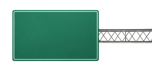 Empty road sign isolated on white background