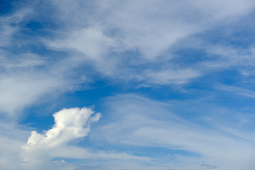 Naklejka na ściany i meble clouds fluffy in blue sky