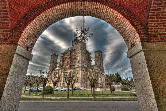Sanctuary of Vicoforte, Cuneo (Italy). The sanctuary has the largest elliptical dome in the world