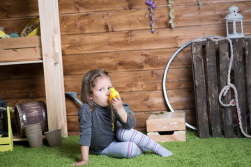 Baby girl plant flowers