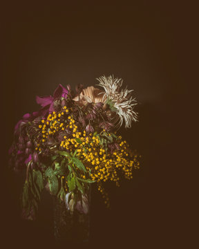 Bouquet de fleurs fann&eacute;es