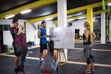 athletes getting instructions from trainer