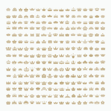King and queen crowns symbols 