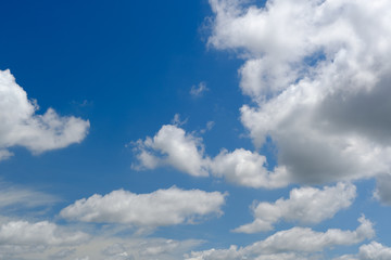 Fototapeta na wymiar clouds fluffy in blue sky
