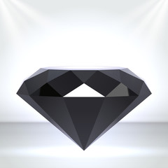 Black diamond as chic stage podium with lighting