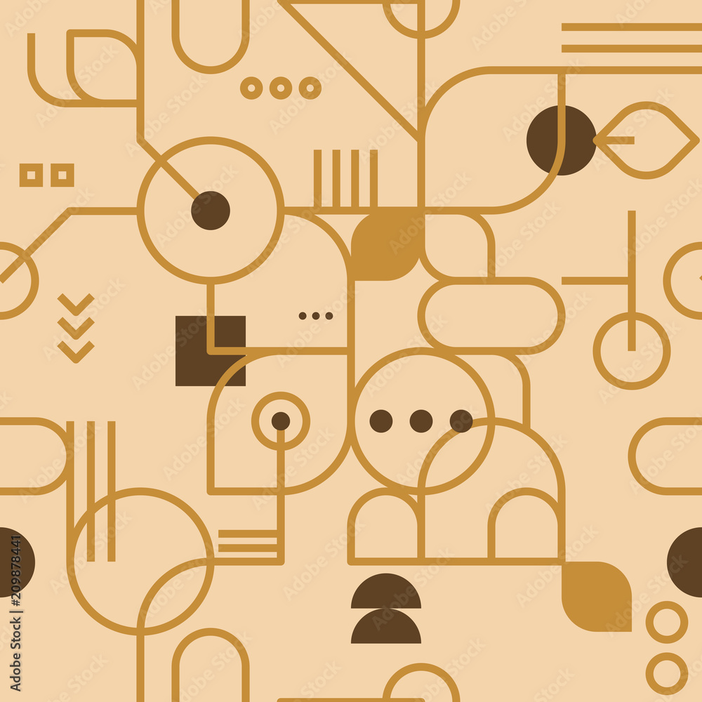 Poster retro colors seamless background. pattern with lines and shapes. graphic background in retro style.
