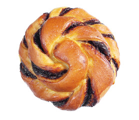 Bun with chocolate cream