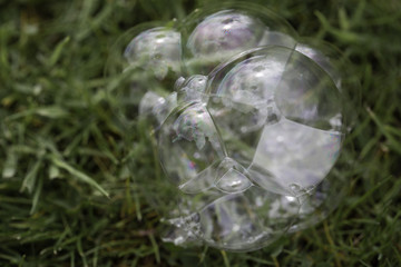 Bubbles in the grass