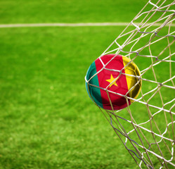 Fussball mit senegalesischer Flagge