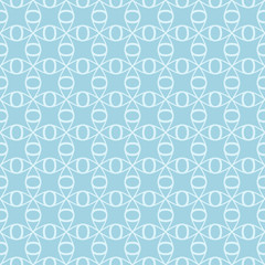 Light blue geometric ornament. Seamless pattern