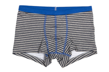 striped boxers for boys isolated on white