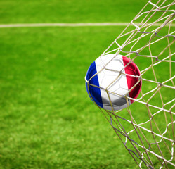 Fussball mit französischer Flagge