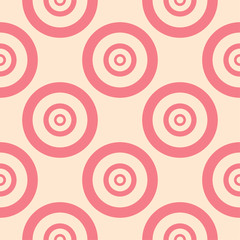 Red and beige geometric ornament. Seamless pattern