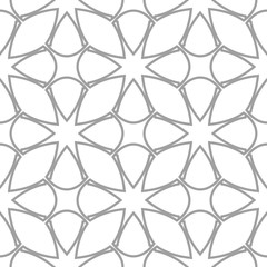 Light gray geometric ornament. Seamless pattern