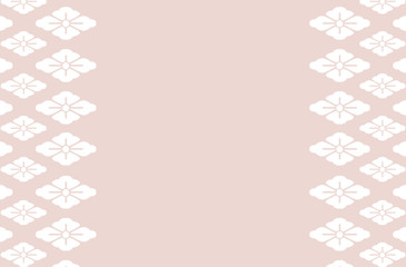 Japanese traditional pattern kimono flower petal diamond background pink 