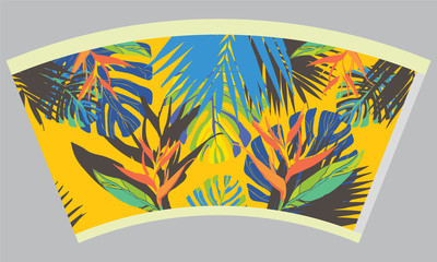 Template paper cup 250 ml for hot drink