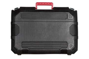 Naklejka premium black case for tools isolated on white
