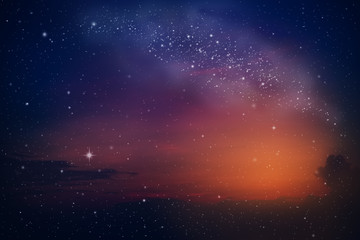 Fototapeta premium colorful night sky