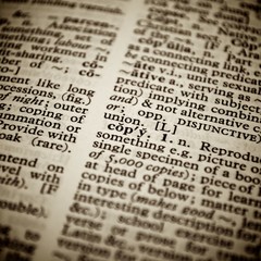 Copy word on old dictionary