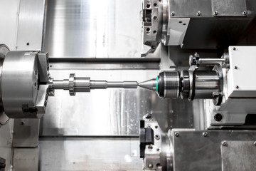 Steel metal automotive parts cutting machine process by CNC lathe