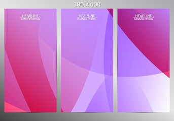 Set of abstract vector banners. Vector illustration