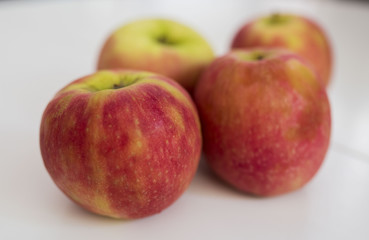 Apple, beautiful, red, juicy, delicious, fresh