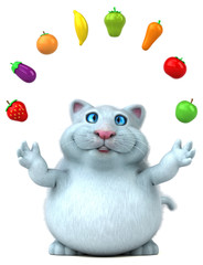 Fun cat - 3D Illustration