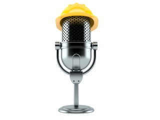 Radio microphone with hardhat