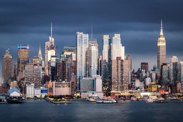 Manhattan skyline in New York City, USA - obrazy, fototapety, plakaty