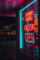 Crédence de cuisine en verre imprimé Las Vegas Enseigne au néon
