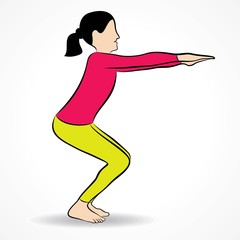 illustration of woman International Yoga Day