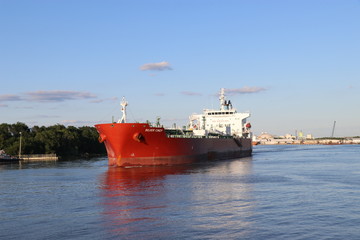 Savannah River Container Ship
