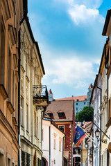 Fototapeta na wymiar Street view of downtown in Bratislava, Slovakia