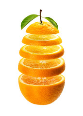 Floating orange slice